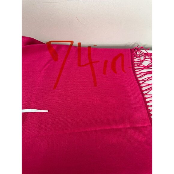 Pashmina Womens Deep Pink Scarf Wrap 74x27 Vibrant Boho Chic Layering Essentials - Picture 9 of 11